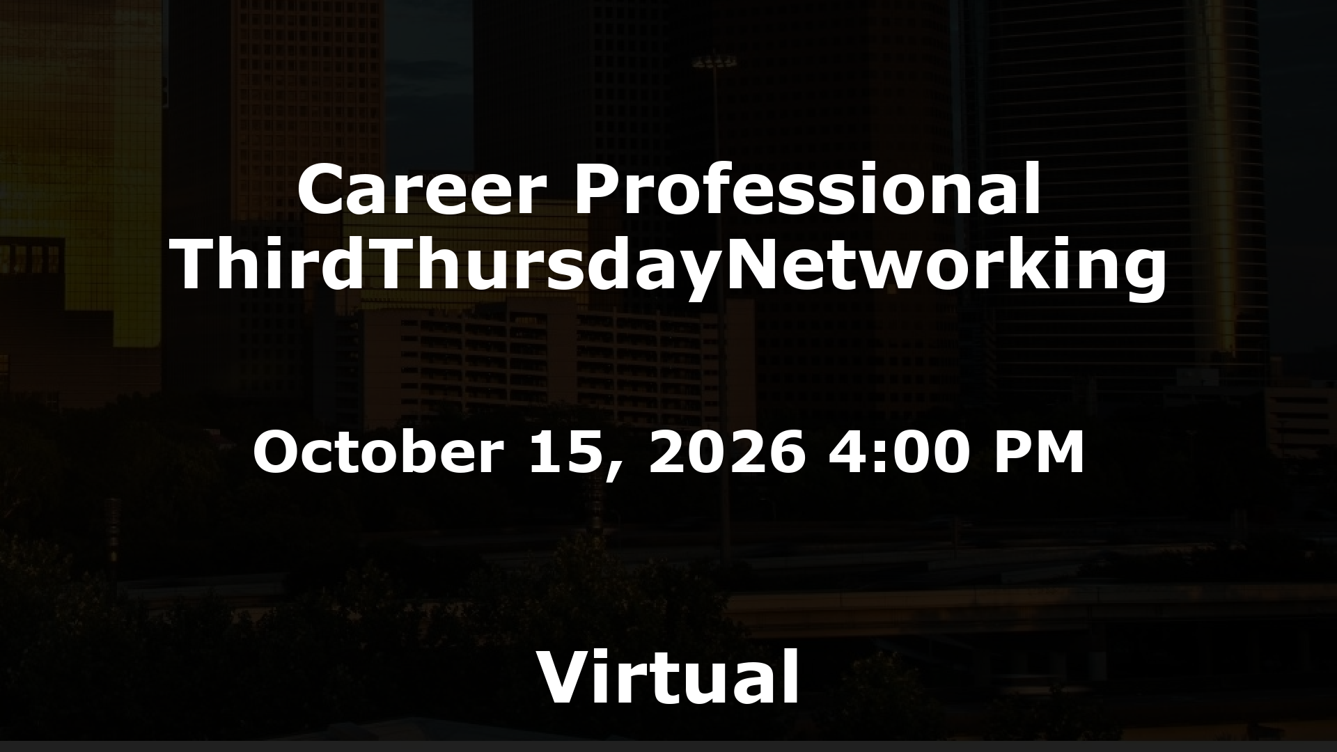 Career Professional ThirdThursdayNetworking event image